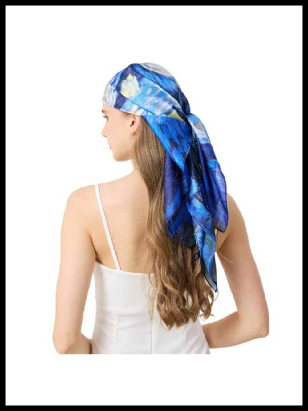 100% Mulberry Silk 35'' Square Scarf Hair Wrap Neck Scarves